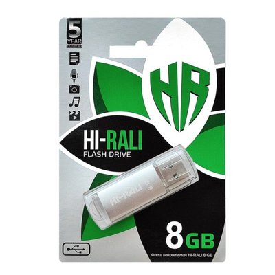 USB Flash Drive Hi-Rali Rocket 8gb Цвет Стальной 30116_2497942 фото