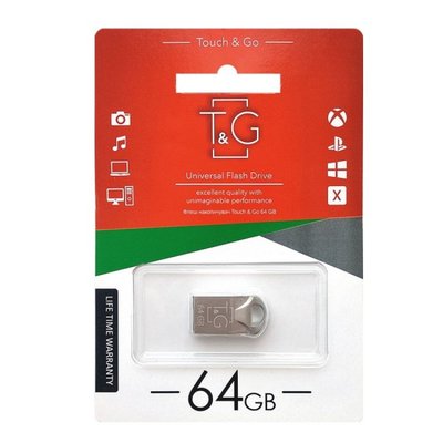 USB Flash Drive T&amp;amp;G 64gb Metal 106 Цвет Стальной 30122_2497949 фото