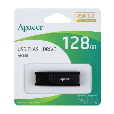 USB Flash Drive 3.2 Apacer AH25B 128gb Цвет Черный 22631_2906981 фото