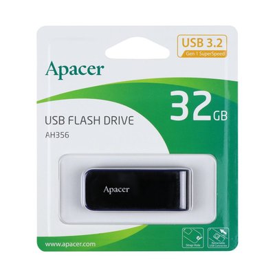 USB Flash Drive 3.2 Apacer AH356 32Gb Цвет Черный 31560_2906991 фото