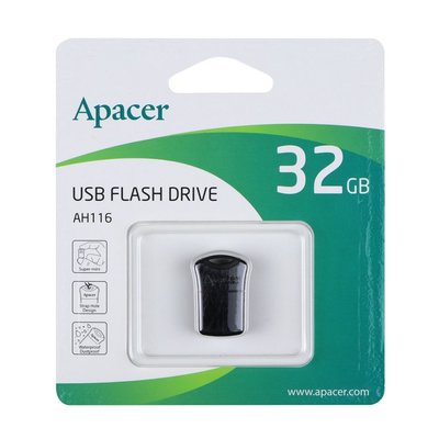 USB Flash Drive Apacer AH116 32gb Цвет Черный 31567_2906998 фото