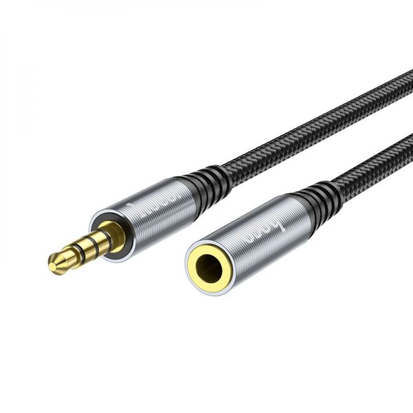 Кабель Aux Hoco UPA20 3.5 audio extension cable Колір Cірий 30094_2490612 фото