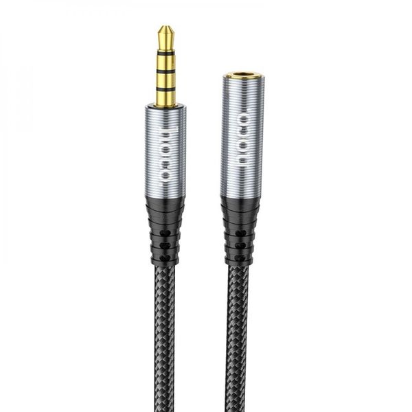 Кабель Aux Hoco UPA20 3.5 audio extension cable 2м Колір Cірий 30095_2490613 фото