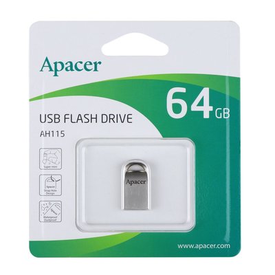 USB Flash Drive Apacer AH115 64gb Цвет Серебро 31580_2907010 фото
