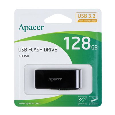 USB Flash Drive 3.2 Apacer AH350 128gb Цвет Черный 31585_2907015 фото