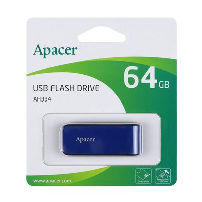 USB Flash Drive Apacer AH334 64gb Цвет Синий 31661_2907775 фото