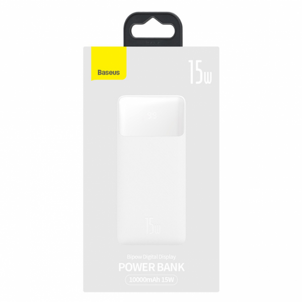 Універсальна Мобільна Батарея Power Bank Baseus Bipow 15W 10000 mAh Cable USB to Micro 25cm (PPBD0500xx) Колір Бiлий, 02 32929_2955084 фото