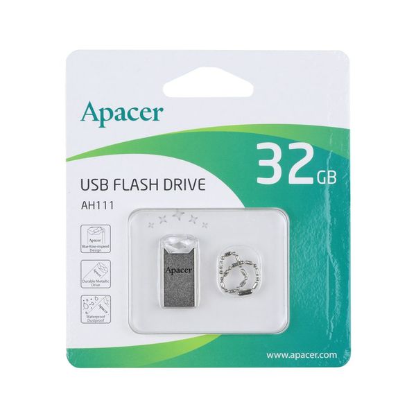 USB Flash Drive Apacer AH111 32gb Цвет Серебристый/Синий 31797_2907976 фото