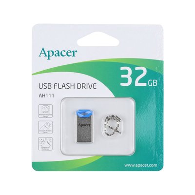 USB Flash Drive Apacer AH111 32gb Цвет Серебро/Кристалл 31797_2907977 фото