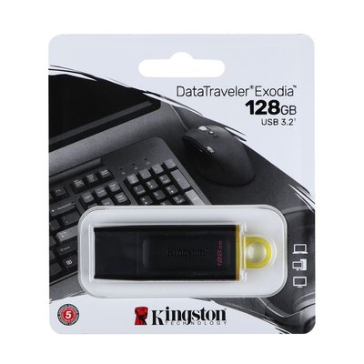 USB Flash Drive 3.2 Kingston DT Exodia 128GB Цвет Черный желтый 31582_2907012 фото