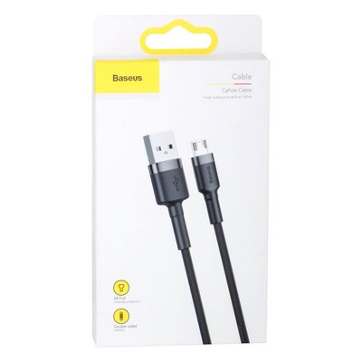 Кабель USB Baseus USB to Micro 2A 3m CAMKLF-H Колір Сiро-Чорний, G1 26365_1821330 фото