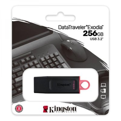 USB Flash Drive 3.2 Kingston DT Exodia 256gb Цвет Черный/Розовый 31724_2907883 фото