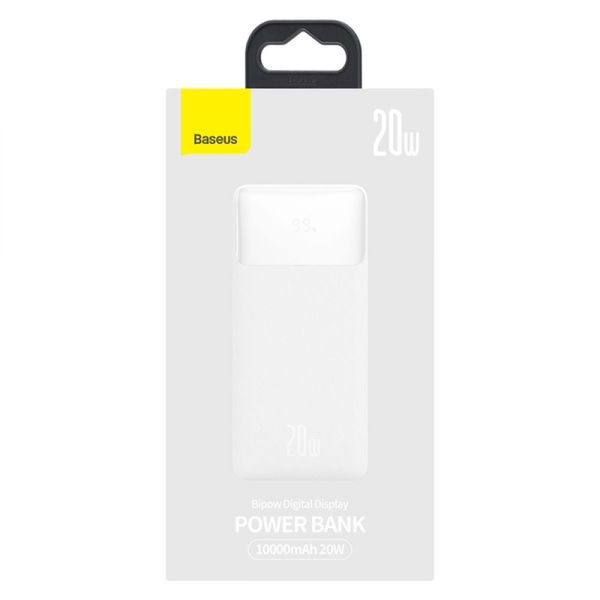 Універсальна Мобільна Батарея Power Bank Baseus Bipow 20W 10000 mAh Cable USB to Micro 25cm (PPBD050502) Колір Бiлий, 02 32935_2955093 фото