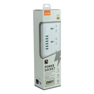 Мережевий Подовжувач LDNIO SC5614 5 socket / 6 USB Колір Білий 28764_2030324 фото