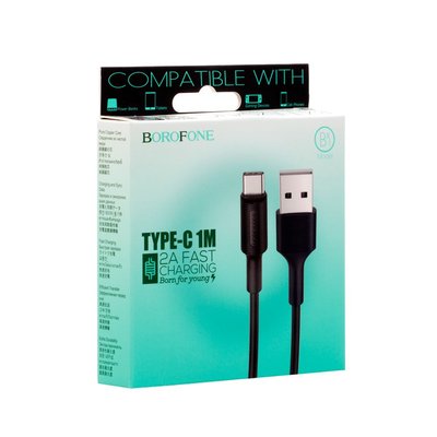 Кабель USB Borofone BX1 Type-С Колір Білий 972_66725 фото