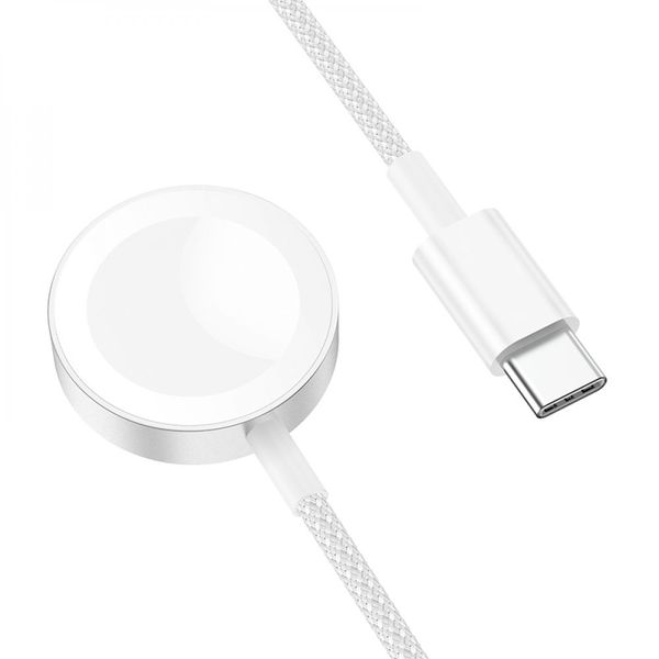 Бездротовий Зарядний Пристрій Hoco CW46 Apple Watch 1-8, SE/SE2, Ultra Колір Бiлий 32379_2917318 фото