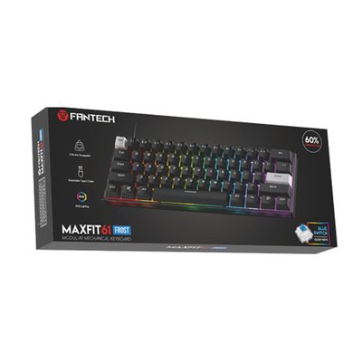 Клавиатура Игровая Fantech MAXFIT 61 MK857 FROST Blue Switch Цвет Черный 30479_2849371 фото