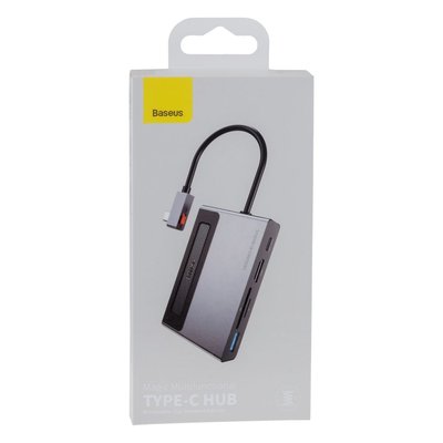 Хаб Baseus Type-C to USB / SD / TF / HDMI / Type-C (PD) CAHUB-DA Колір Ciрий, 0G 27291_1830412 фото