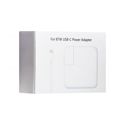 Сетевое Зарядное Устройство Macbook USB-C PD87W NO LOGO Цвет Белый 31729_2907888 фото