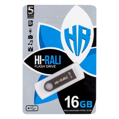 USB Flash Drive Hi-Rali Shuttle 16gb Цвет Стальной 27110_1826359 фото