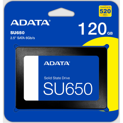 SSD Диск ADATA Ultimate SU650 120GB 2.5&amp;quot; 7mm SATAIII (ASU650SS-120GT-R) Характеристика Черный 33393_3161213 фото