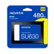 SSD Диск ADATA Ultimate SU630 480GB 2.5&amp;quot; SATA III 3D QLC (ASU630SS-480GQ-R) Характеристика Черный 33398_3161220 фото 1