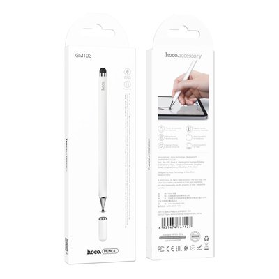 Стилус Hoco GM103 Universal Capacitive Pen Цвет Белый 28780_2034444 фото