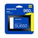 SSD Диск ADATA Ultimate SU650 960GB 2.5&amp;quot; SATA III 3D TLC (ASU650SS-960GT-R) Характеристика Черный 33402_3161224 фото 1