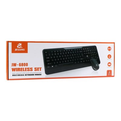 Беспроводная Клавиатура и Мышь JEQANG JW-6800 Цвет Черный 30653_2850411 фото
