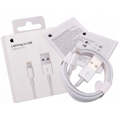 USB Apple Lightning 1m 1:1 Мятая упаковка Цвет Белый 34032_3325480 фото