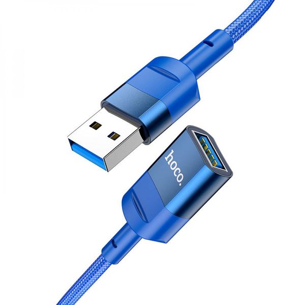 USB Подовжувач Hoco U107 USB male to USB female USB3.0 Колір Синiй 29779_2282224 фото