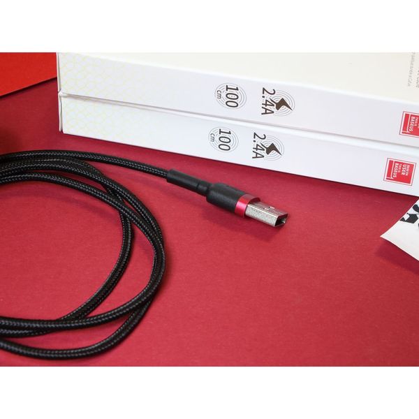Кабель USB Baseus USB to Micro 2.4A CAMKLF-B Колір Сіро-Чорний, G1 274_65418 фото