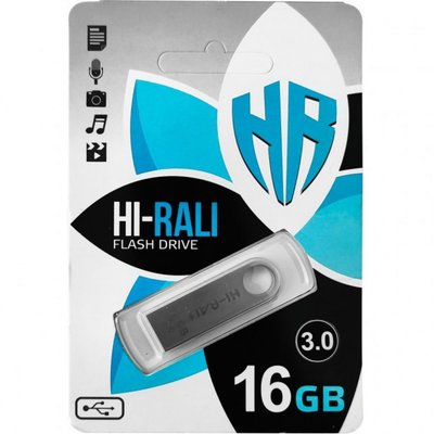 USB Flash Drive 3.0 Hi-Rali Shuttle 16gb Цвет Стальной 30736_2850756 фото