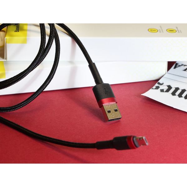Кабель USB Baseus USB to Micro 2.4A CAMKLF-B Колір Червоний, 09 274_65416 фото