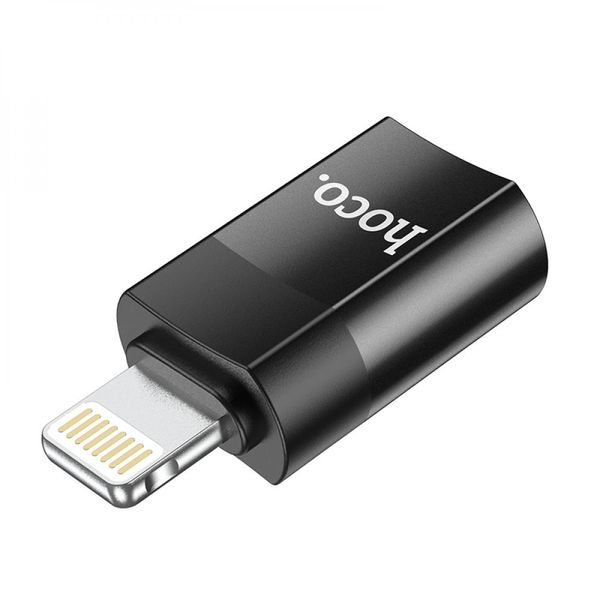 Перехідник Hoco UA17 iP Male to Type-C female USB2.0 adapter Колір Чорний 31553_2906978 фото