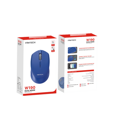 Wireless Мышь Fantech W190 Silent Click Цвет Синий 30470_2909721 фото