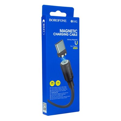 Кабель USB Borofone BX41 Amiable magnetic Type-C Колір Чорний 29752_2280135 фото