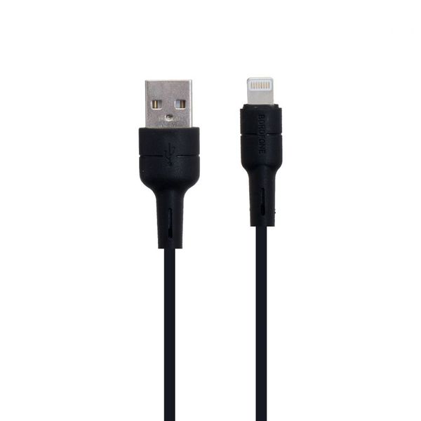 Кабель USB Borofone BX30 Silicone Lightning Колір Чорний 19017_156107 фото